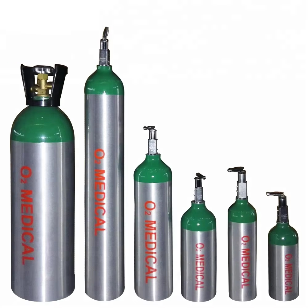 MD ME M60 aluminum medical oxygen gas cylinder